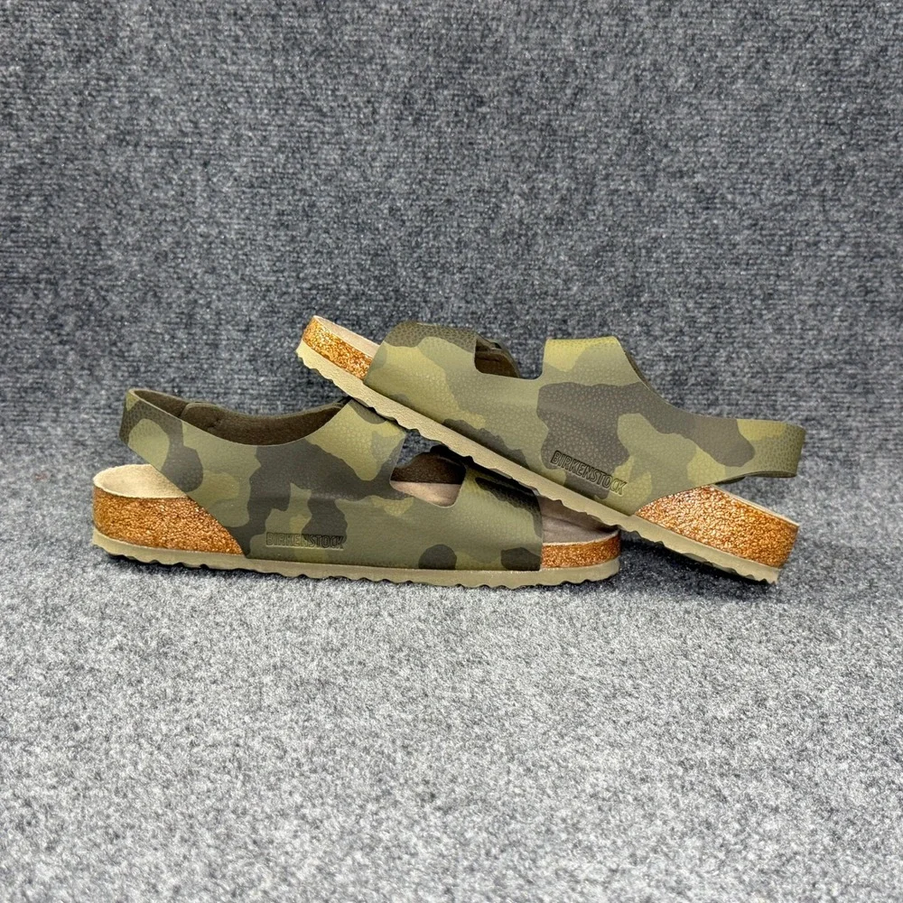 Birkenstock‎ Milano Sandals Men's 9 Desert Soil Camouflage Green Soft Footbed